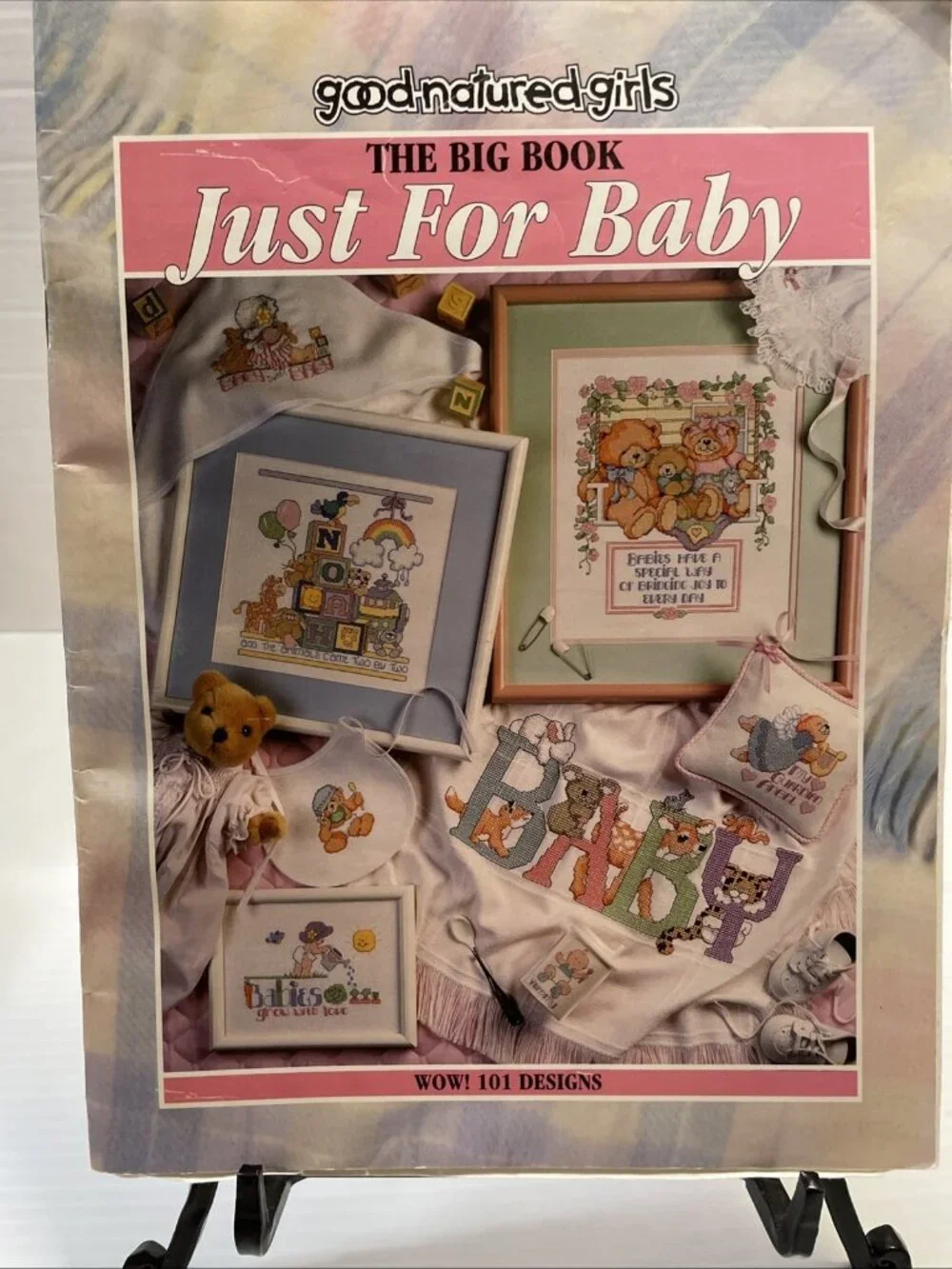 Good Natured Girls Big Book Just for Baby 101 Cross Stitch Designs #24507 -VGUC